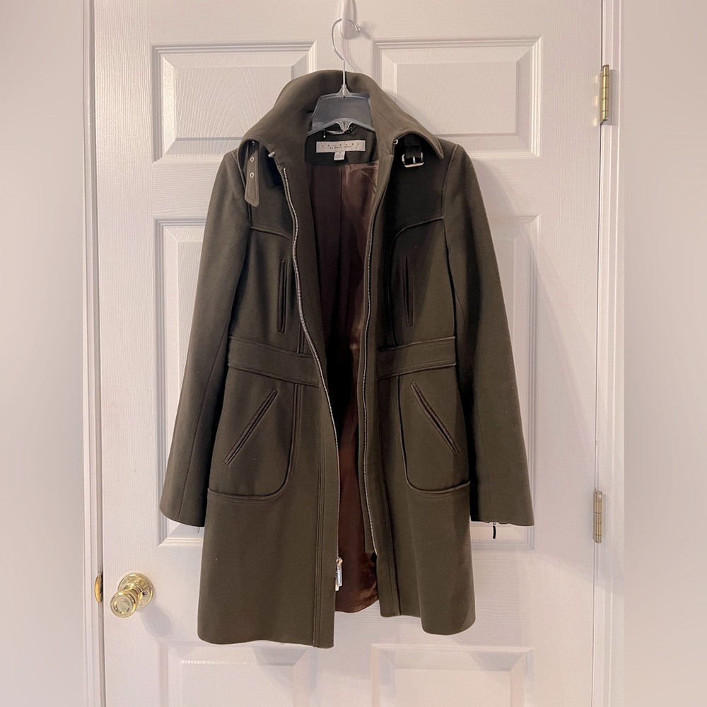 Laundry Army Green Wool Coat